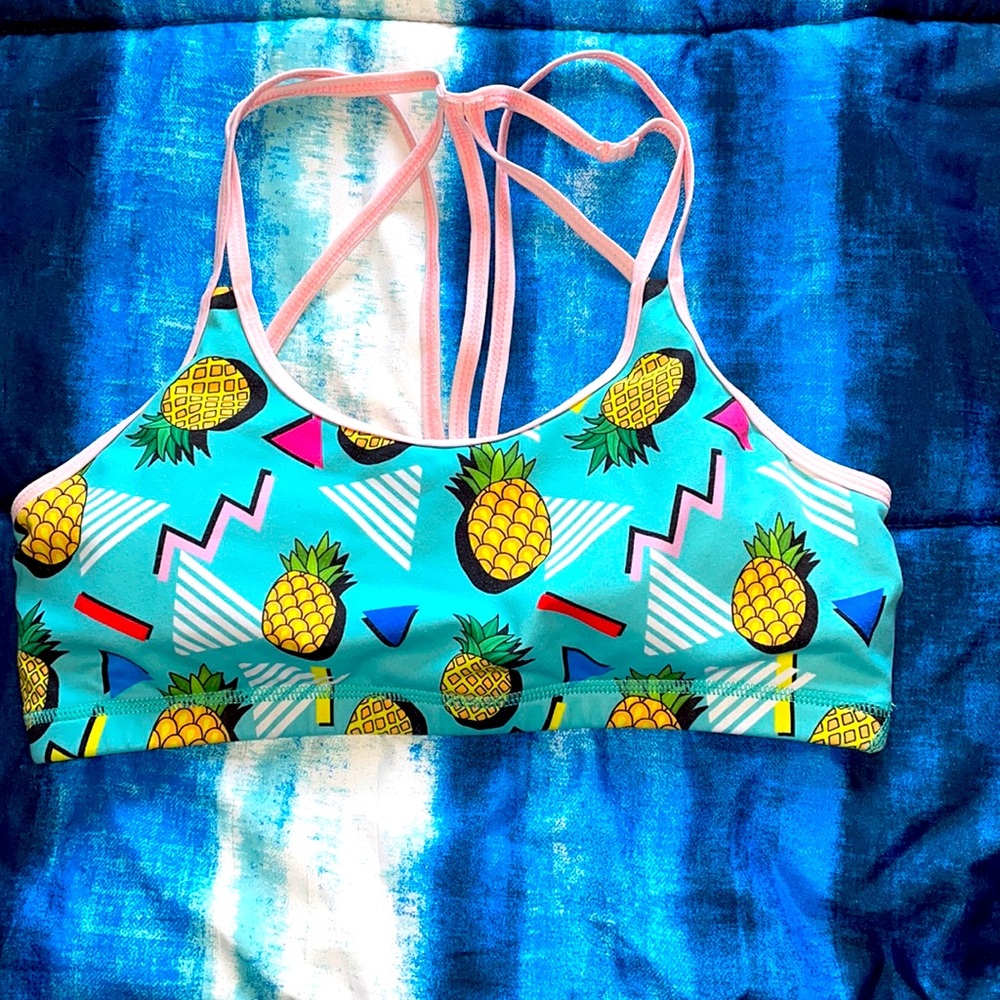 Pineapple sports bra